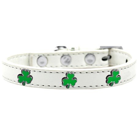 PET PAL Shamrock Widget Dog CollarWhite Size 10 PE855525